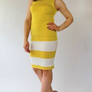 CITRUS BAMBOO BLOCK SKIRT